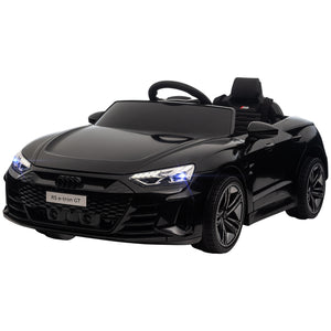 English Elm Aosom Licensed Audi 12v Electric Ride on Toy Car with Remote Suspension and Lights Black W2225P229675