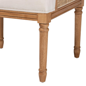 English Elm Bohemian Rattan Seagrass Accent Chair with Curved Back for Coastal Living Rooms B2750P467690