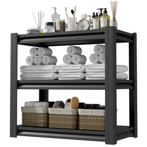 English Elm 20-30 Gallon Aquarium Stand Heavy Duty Steel Three Tier Rack for Home or Office Black W2735P457276