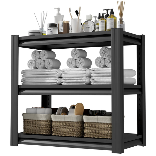 English Elm 20-30 Gallon Aquarium Stand Heavy Duty Steel Three Tier Rack for Home or Office Black W2735P457276