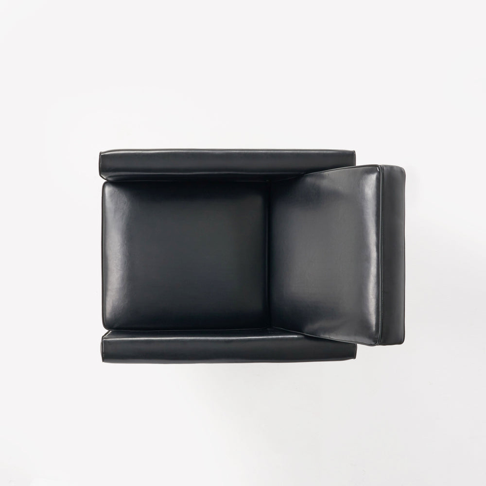 English Elm Christopher Knight Home® - Black Black Fax Leather Push Back Chair — Ergonomic PU Leather Recliner, Plush Padding, Durable Frame 52422.00PUBLK