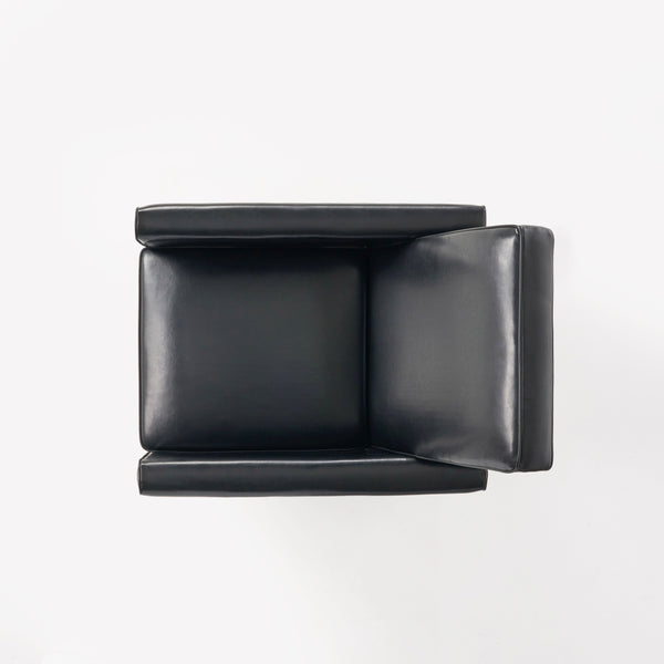 English Elm Christopher Knight Home® - Black Black Fax Leather Push Back Chair — Ergonomic PU Leather Recliner, Plush Padding, Durable Frame 52422.00PUBLK