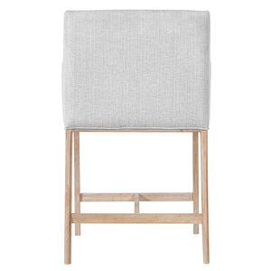 English Elm 24'' Upholstered Counter Stools with Arms Beige Set of 2 for Kitchen Island Natural N780P354193N
