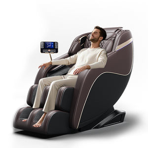 English Elm "Luxury Luxury 3D Zero Gravity Massage Chair with SL-Track, Mechanical Hand, Shiatsu, Heated Back & Calves, Bluetooth Speakers and Smart LCD Control W3327P296128
