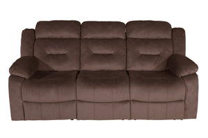 English Elm Modern Velvet Reclining Sofa with Usb Port Tufted Plush Back and Pillow Arms Chocolate B011P468570