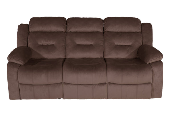 English Elm Modern Velvet Reclining Sofa with Usb Port Tufted Plush Back and Pillow Arms Chocolate B011P468570