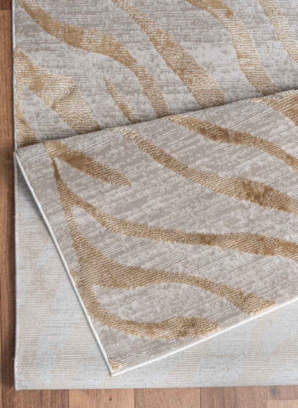 English Elm Elegance Gold Area Rug 5'3" X 7'3" - Durable, Low-Pile, Family-Friendly Design For Any Space B186P181049