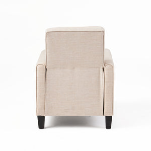English Elm Christopher Knight Home® - Light Beige Linen Push Back Chair with Plush Padding, Ergonomic Recline, Durable Frame for Home Comfort 52422.00FLBEI