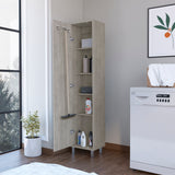 English Elm Cabinet Buccan Storage, Garage, Concrete Gray