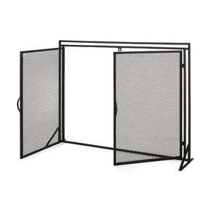 English Elm Christopher Knight Home® - FIREPLACE Samantha Iron Screen with Matte Finish, Handcrafted Mesh Guard, Dual Doors & Sleek Frame Black 67721.00
