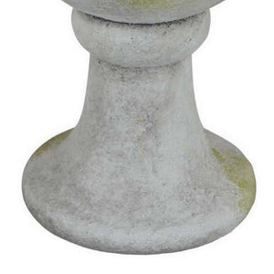 English Elm Deni Silver Porcelain Temple Jar with Pierced Lattice Lid for Mantel or Shelf Display Grey Green B056P416947