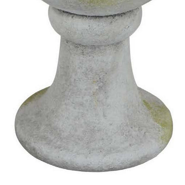 English Elm Deni Silver Porcelain Temple Jar with Pierced Lattice Lid for Mantel or Shelf Display Grey Green B056P416947