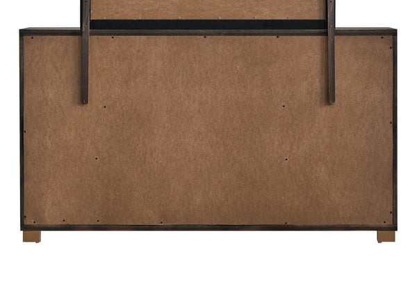 English Elm Steeler Five Drawer Glam Dresser Black Laminate with Gold Hardware Bedroom Storage B078P497914