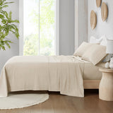 Madison Park 300 Thread Count Organic Cotton Casual Deep Pocket Sheet Set MP20-8250 Taupe