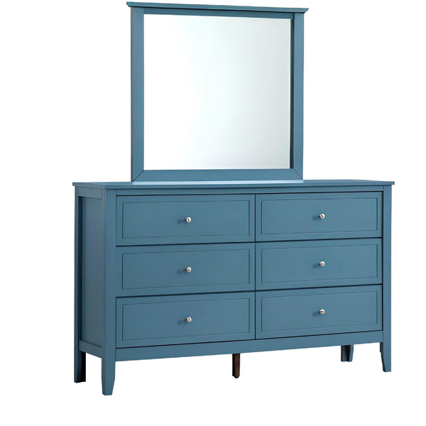 English Elm Daniel Assembled 5-Drawer Chest with English Dovetail Drawers, Metal Hardware & Solid Wood Frame Teal 62 L x 40 W x 19 H B078P400753