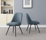 OSP Home Furnishings Penton Swivel Chair  - Set of 2 Navy