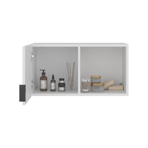 English Elm Roxbury Wall Mounted Medicine Cabinet with Two Shelves White Melamine Bathroom Storage B097P407597