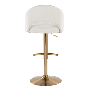 English Elm Fixed-height Metal Frame Barstools with Upholstered Seats and Geometric Footrest Set of 2 B202S01999