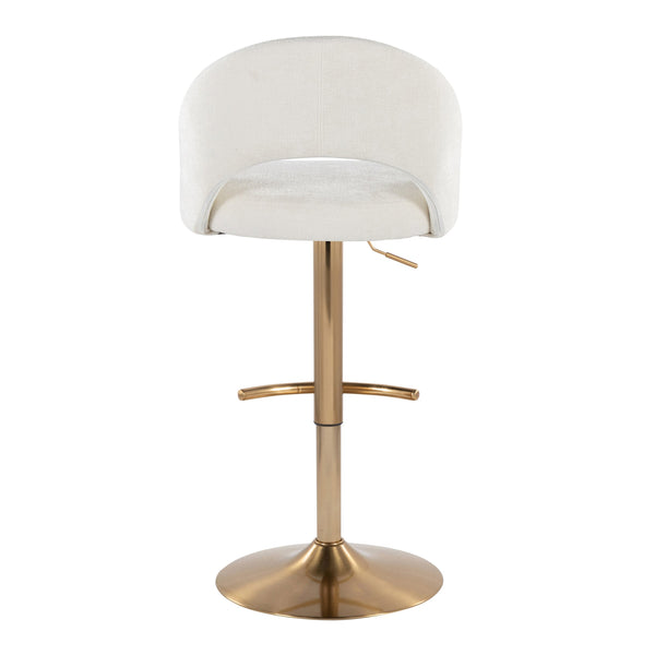 English Elm Fixed-height Metal Frame Barstools with Upholstered Seats and Geometric Footrest Set of 2 B202S01999