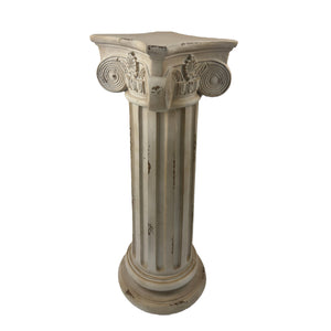 English Elm Pedestal Roman Column Plant Stand Aged Stone Magnesium Oxide Indoor Outdoor Display W5230P450590
