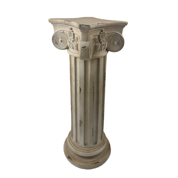 English Elm Pedestal Roman Column Plant Stand Aged Stone Magnesium Oxide Indoor Outdoor Display W5230P450590