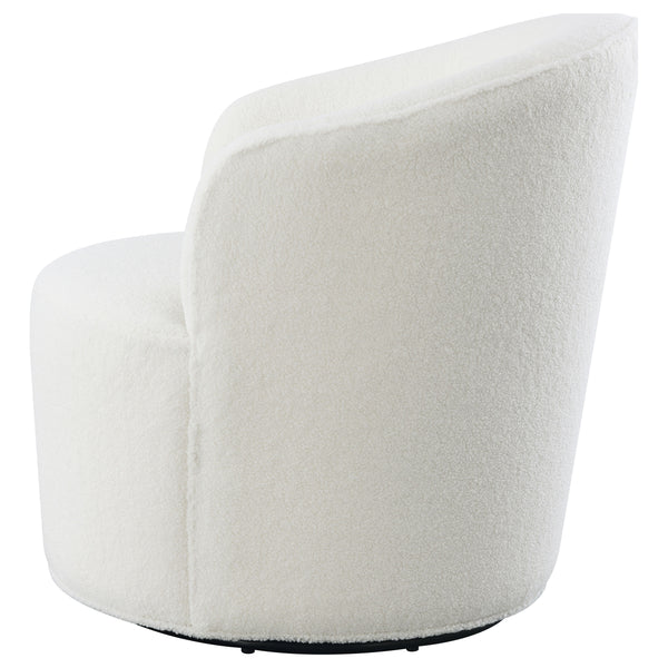English Elm Tempest Faux Sheepskin Swivel Barrel Chair Sculptural Lounge Accent for Living Rooms B062P447713
