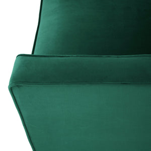 English Elm Christopher Knight Home® - Green Velvet Upholstered Club Chair with Tapered Legs, Tonal Piping & Luxe Polyester Velvet Comfort N758P268293G