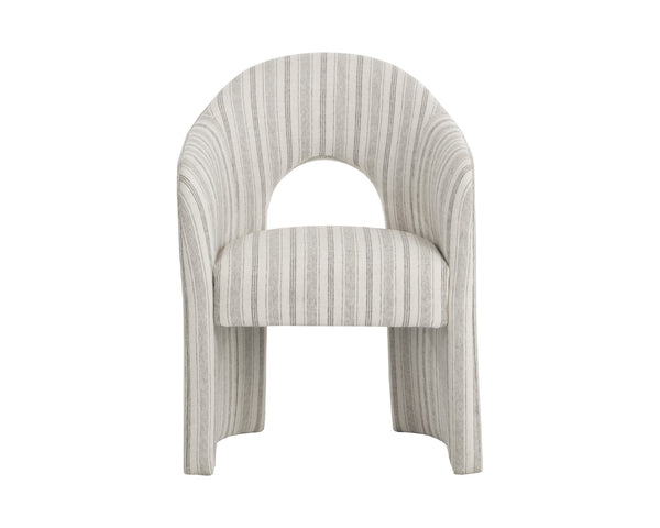 Sunpan ANAYA Dining Armchair - Timeless Comfort and Style with Elegant Arched Silhouette for Versatile Use Cream 112571