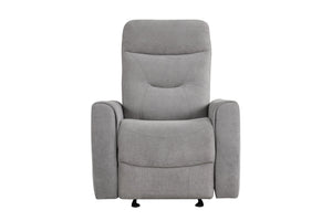 English Elm Paterson Microsuede Velvet Rocker Recliner Plush Swivel Chair for Living Room Gray B078P497894