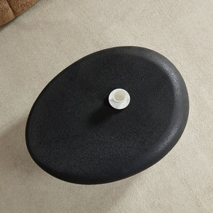 English Elm 43.31''fiberglass Organic Rock Shape Coffee Table Sculptural Matte Finish Living Room Accent W2582P427014