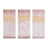 Madison Park Twilight Forest Transitional Gold Foil Abstract 3-piece Canvas Wall Art Set MP95C-0216 Blush