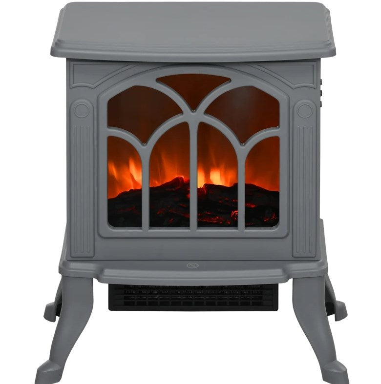 English Elm Cozy Freestanding Electric Stove Vintage Hearth Ambiance with Realistic Flame Effect T3971P412861