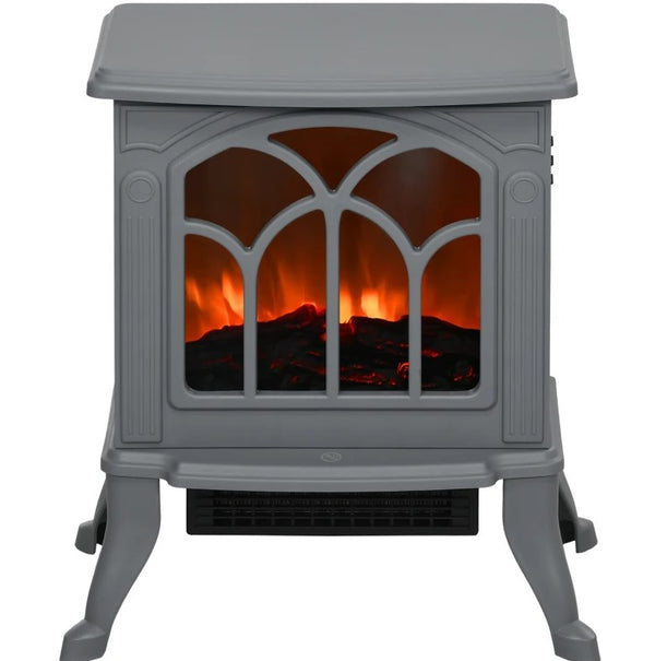 English Elm Cozy Freestanding Electric Stove Vintage Hearth Ambiance with Realistic Flame Effect T3971P412861