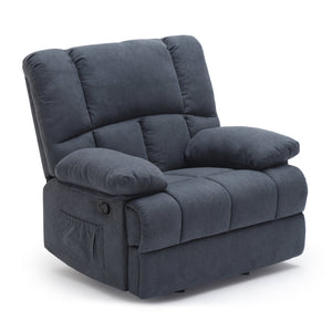 English Elm Oversized Rocking Rocker Recliner Chair with Ergonomic Support, Tool-Free 5-Minute Assembly Comfort Dark Gray T3623P380109