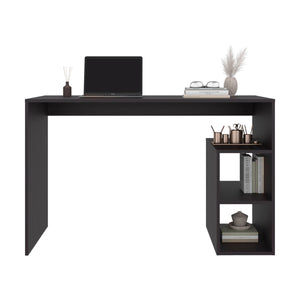 English Elm Wenge Finish Writing Desk with Open Shelving for Small Home Office Spaces Wenge B062P476864
