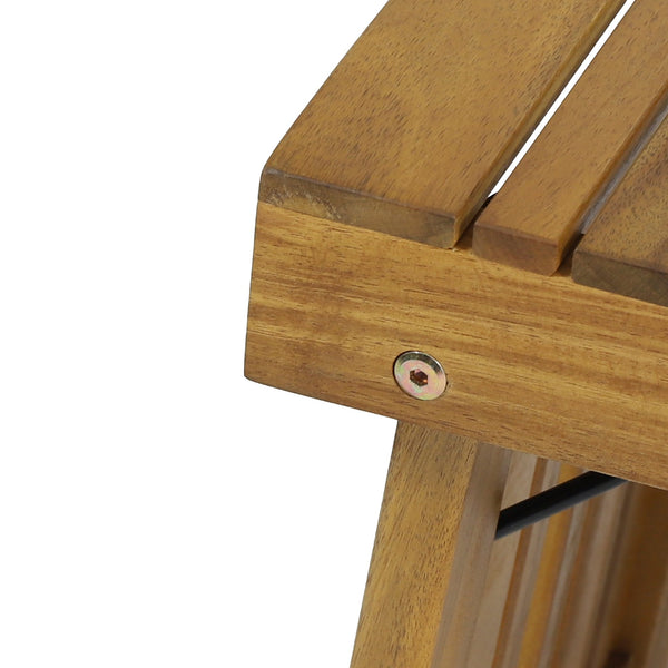 English Elm Christopher Knight Home® - KYOTO SIDE TABLE Foldable Slat-Top Wood Accent Table with Classic Leg Frame, Compact 21.5" W Teak 69317.00