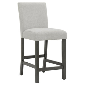 English Elm Selena Set Of 2 Modern Light Gray Counter Height Chairs With Gray Wood Frame & Ergonomic Comfort B061P406089-GIGA