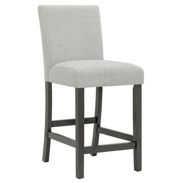 English Elm Selena Set Of 2 Modern Light Gray Counter Height Chairs With Gray Wood Frame & Ergonomic Comfort B061P406089-GIGA