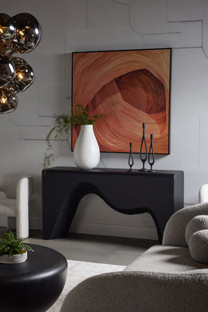 Sunpan MONTANUS Console Table - Modern Minimalist Concrete Design for Entryway & Living Spaces, 62" W 112213