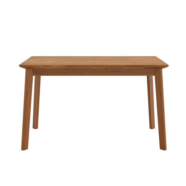 English Elm 5-Piece Counter Height Dining Set with Faux Marble Top and Upholstered Seats, Mid-Century Pub Charm Brown+Gray N752S000017D