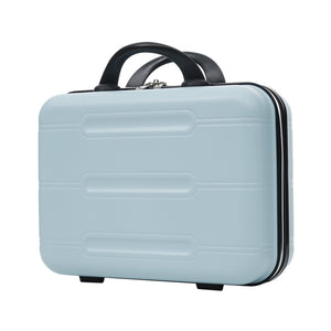 English Elm 6 Piece Hardshell Abs Travel Set with Spinner Wheels Combination Lock and Toiletry Bag Light Blue N732P391465N