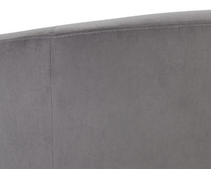 Sunpan Treviso Modern Swivel Lounge Chair with Angular Base - Stylish, Durable, and Easy to Clean Design Antonio Charcoal