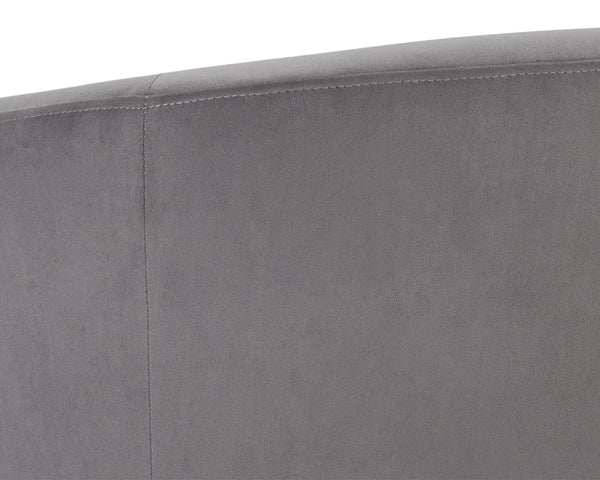 Sunpan Treviso Modern Swivel Lounge Chair with Angular Base - Stylish, Durable, and Easy to Clean Design Antonio Charcoal