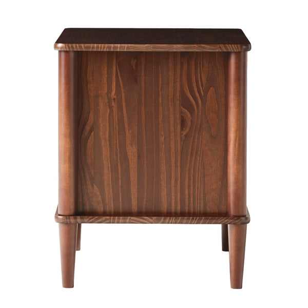 Spindle Mid-century Modern Nightstand with Drawer and Open Cubby for Stylish Storage Solutions