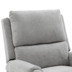 English Elm Manual Recliner Swivel Rocker Massage Chair Chenille Nursery and Living Room Seat Grey N763P347287E