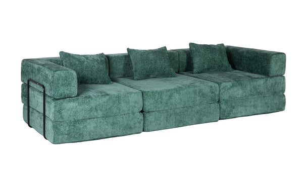 English Elm Compression Sofa - Versatile Chenille Convertible Floor Bed, No Assembly, Perfect For Small Spaces! W3723S00017