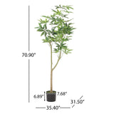 Christopher Knight Home® - Noble House - Monadnock 6' X 3' Artificial Money Tree, Green