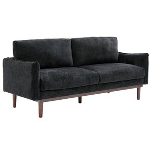 English Elm Modern Chenille Loveseat with Pocket Spring Cushions and Rubberwood Legs for Living Room N763P347228B
