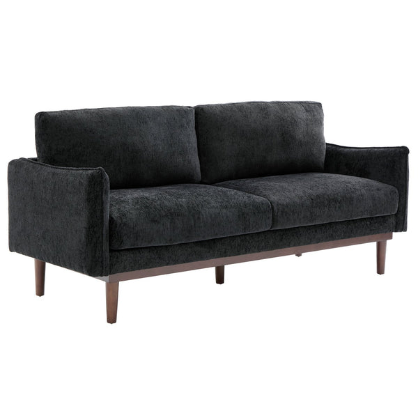 English Elm Modern Chenille Loveseat with Pocket Spring Cushions and Rubberwood Legs for Living Room N763P347228B