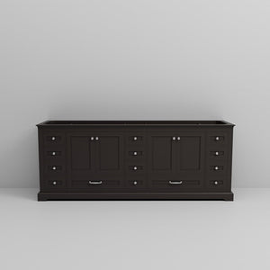 English Elm Espresso Double Bath Vanity - Elegant 84" Storage Solution With Soft-Close Drawers & Cabinets B2731P258313